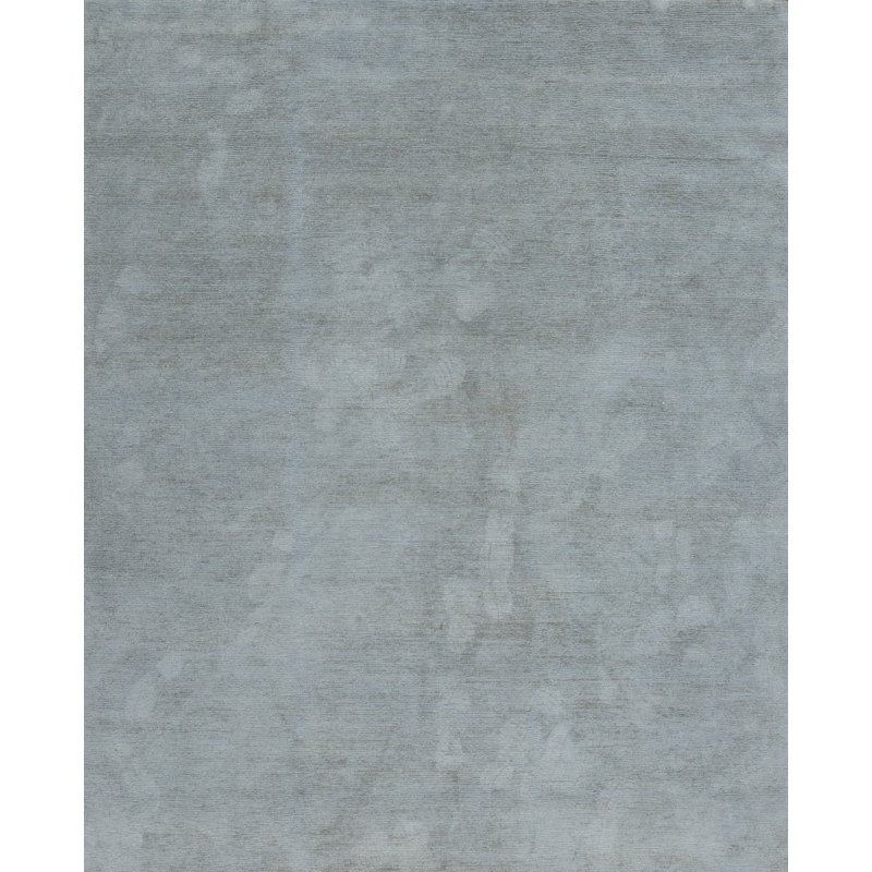 Modern Tibet Hand Knotted Area Rug in Gray