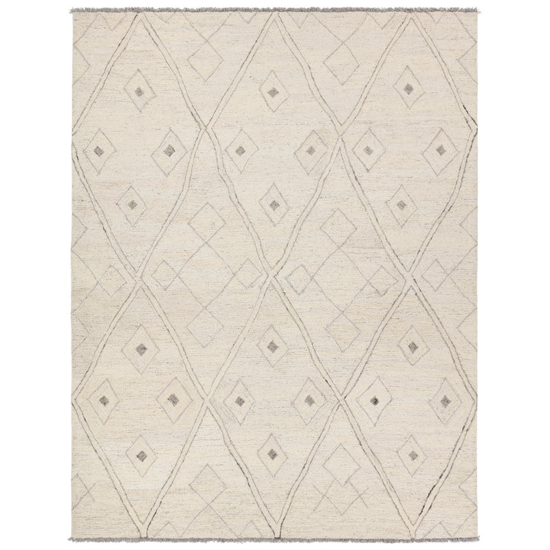  Tapis ivoire et gris Ismael HAD02 (6 pi x 9 pi)