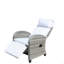 Fauteuil inclinable d'extérieur en osier avec dossier réglable et accoudoirs, chaises de conversation toutes saisons, pour balcon de cour pour piscine