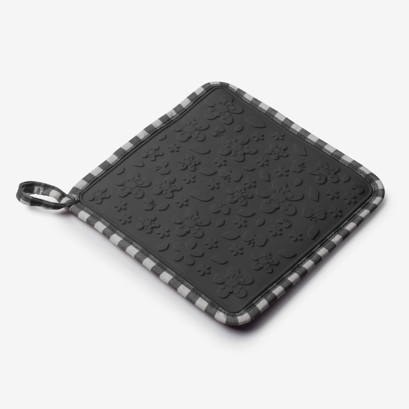 Silicone Square 1 Piece Trivet, Dark Grey