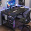 Solid Wood Iron Computer Desk