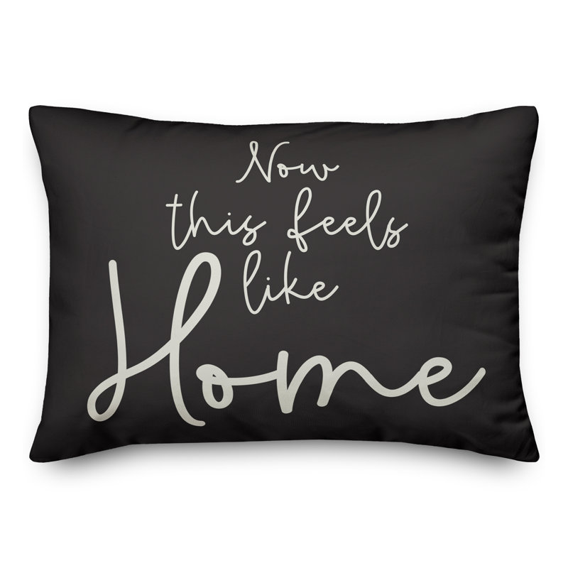 Outdoor Reversible Throw Pillow, Black