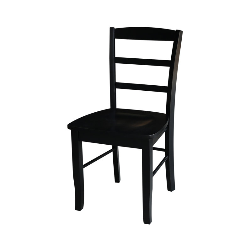 Klynn Solid Wood Dining Chair, Black