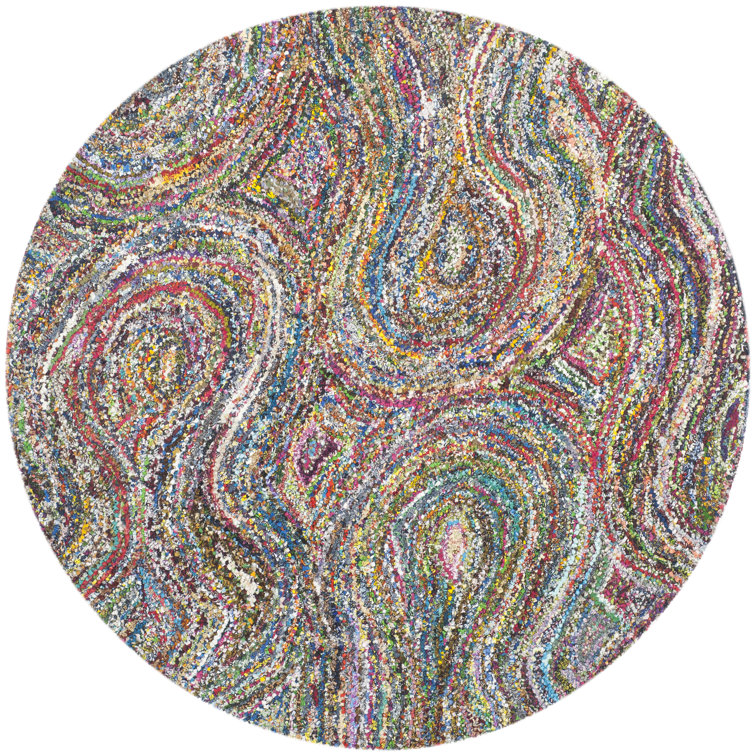 Hanningt Hand Tufted Cotton Abstract Rug