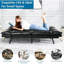 Canapé-lit convertible de 71 po en simili-cuir, canapé-lit en mousse à mémoire de forme, canapé-lit avec causeuse, petit canapé-lit pliant moderne à dossier divisé pour salon, bureau, appartement
