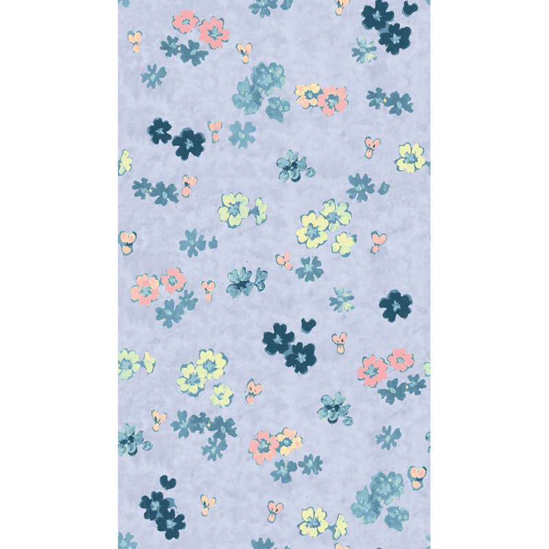 Paule Marrot Floral Wallpaper Double Roll, Blue Multi