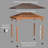 Backyard Discovery Barrington 16' x 12' Cedar Wood Outdoor Patio Gazebo with Hardtop Galvanized Steel Hip Roof and PowerPort