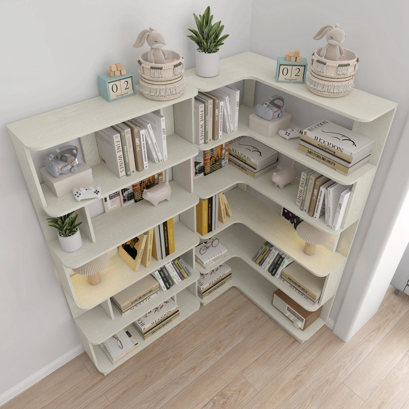 Bibliothèque d'angle peu encombrante, Chêne blanc