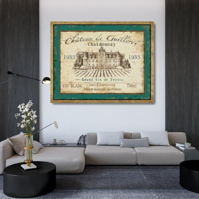 Ophelia & Co. Brissonnet, Daphne Gallery Wrapped Canvas Art Titled: French Wine Label IV