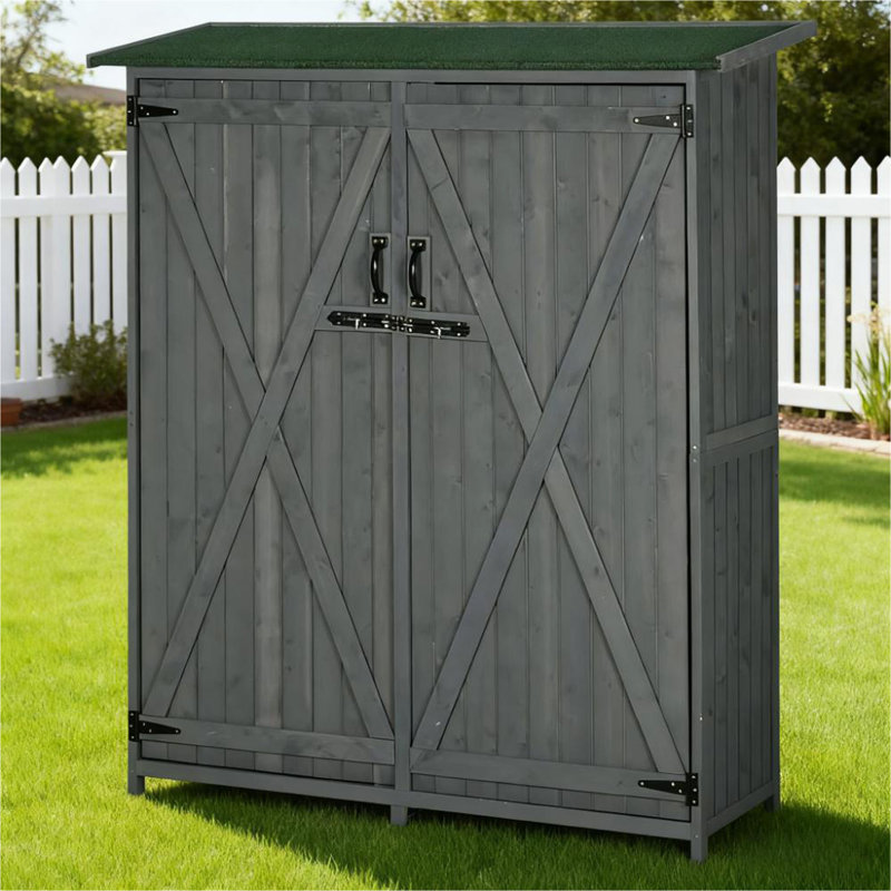 Wooden Garden Storage Garden Shed Utility Tool Organizer with Waterproof Asphalt Rood