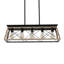 5-Light Farmhouse Chandelier For Dining Room Oak Finish (Bulbs Not Included)-1882811034
