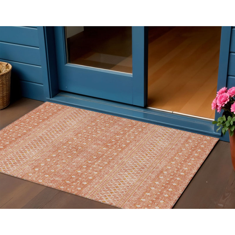 Tapis intérieur lavable Salmon, Rectangulaire 3 pi x 5 pi
