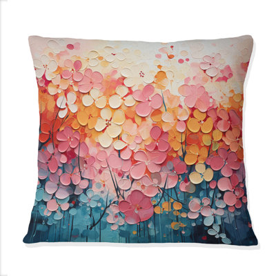 Coussin Coral Oasis I - Abstract Landscape