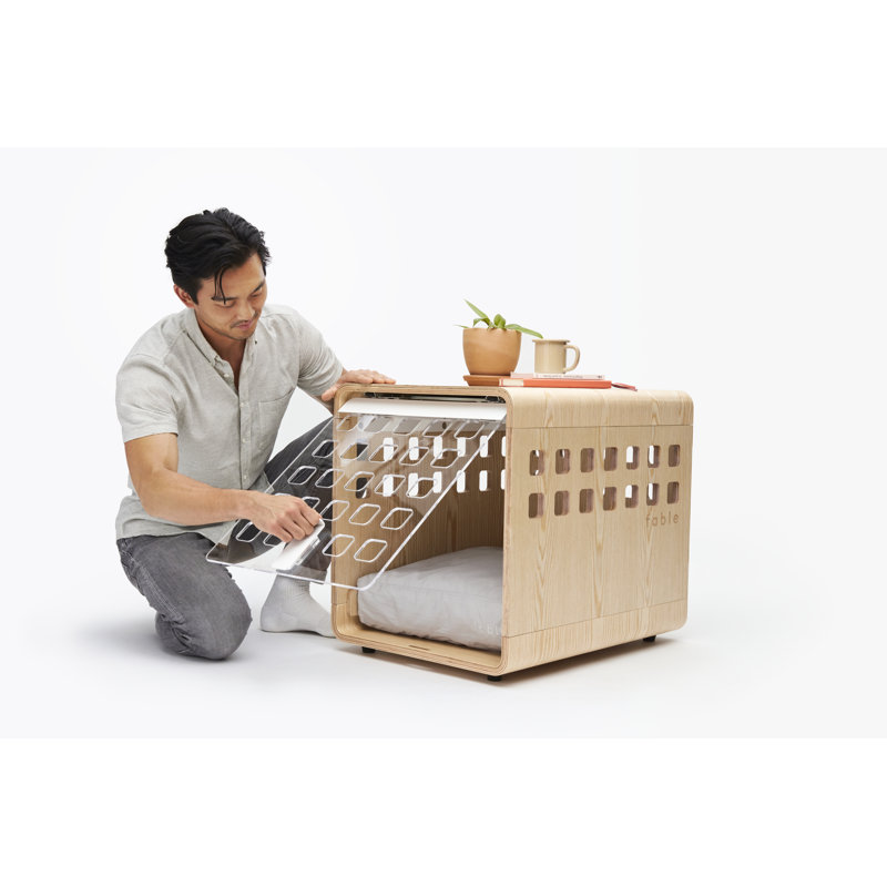 Pet Crate with 1 Door, Small (23" H x 20" W x 26" D), Signature Ash