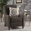 Fauteuil inclinable classique à dossier inclinable, recouvert de tissu-133689173