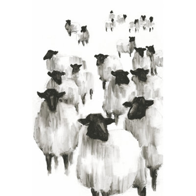 Counting Sheep I by Ethan Harper - Wrapped Canvas Painting