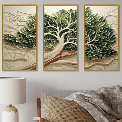 «Tree American Basswood Collage 2», art mural arbre