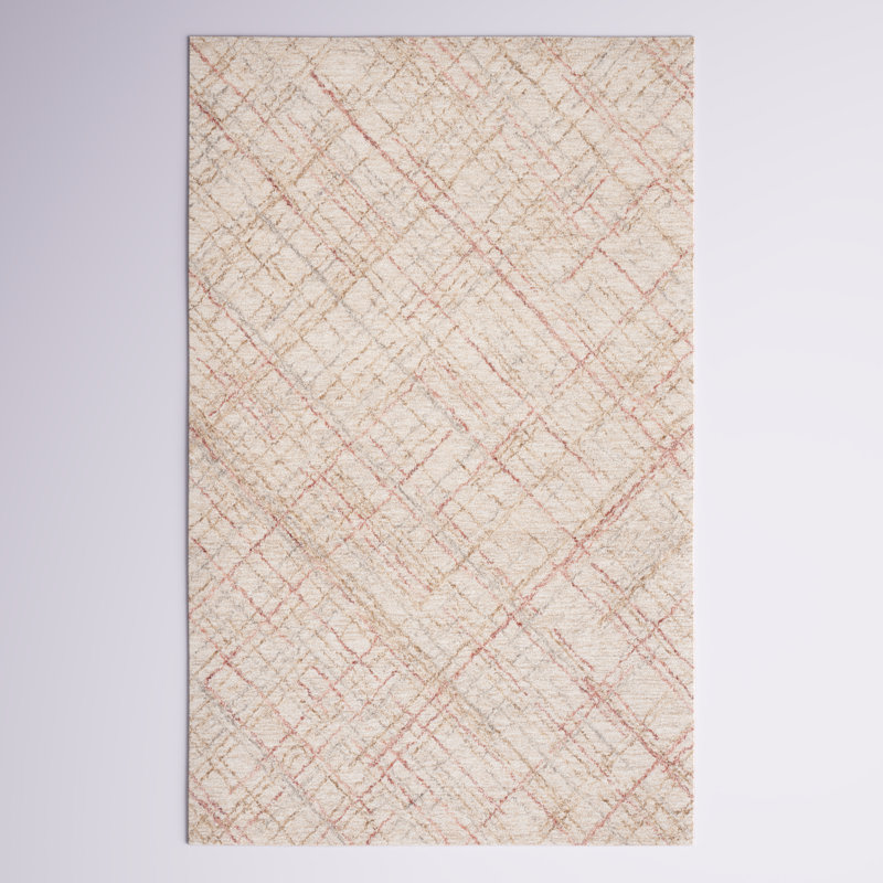 Tapis abstrait tissé à la main Menendez, Rectangle de 5 pi x 8 pi