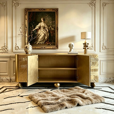 French-style modern light luxury sideboard