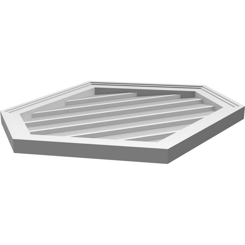 Ventilé vertical à pignon vertical 7/12 po, H 24 po x l 26 po x P 1,5 po