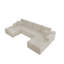 Siège modulaire modulaire pour canapé, canapé rembourré et compressé pour le salon, la chambre à coucher, un appartement, aucun assemblage requis, combinaison gratuite pour 4 PC, tissu en velours côtelé moelleux, blanc