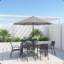Parasol de qualité supérieure avec manivelle inclinable et protection contre les rayons UV-1614328254