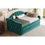 Lit de jour simple rembourré capitonné avec couchette, canapé-lit en velours avec ports USB et ports de charge de type C, aucun sommier nécessaire-1629720020