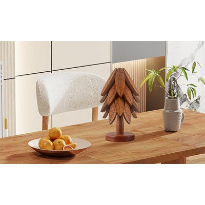 Ensemble de table de bout en bois pour arbre de Noël