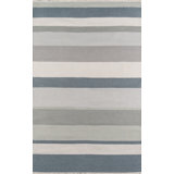 Thompson Brant Point Handwoven Flatweave Wool Gray Area Rug