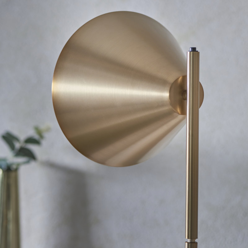 Abdiaziz 130.5cm Task Floor Lamp, Gold, Gold