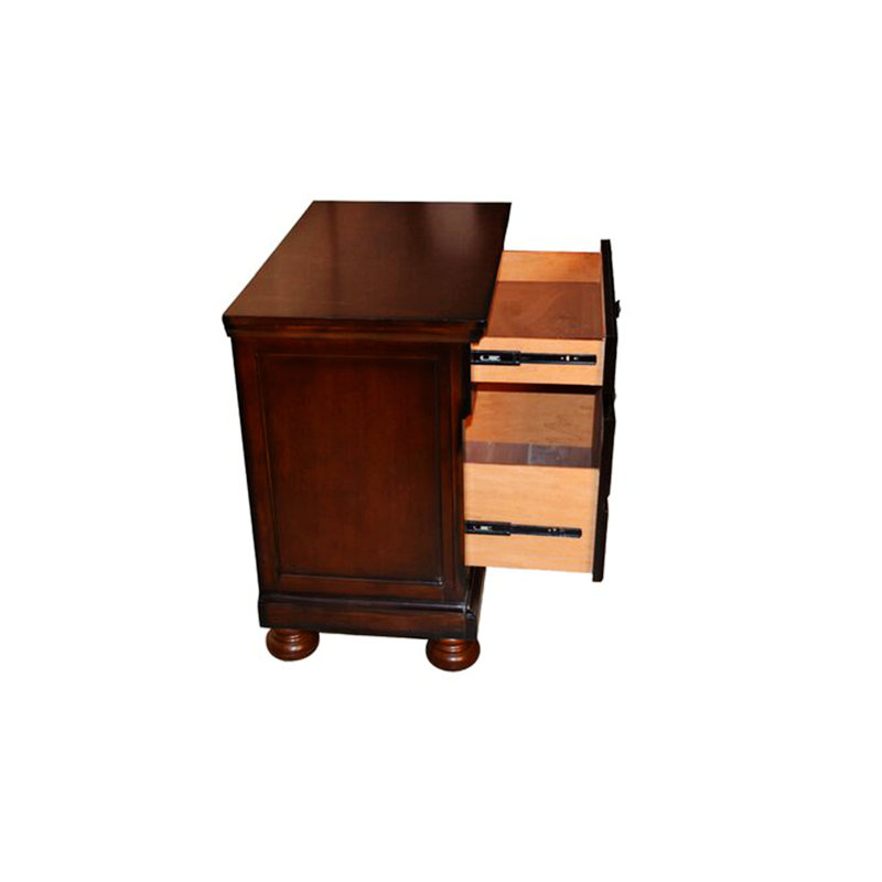 Eedie 28'' W 3-Drawer Nightstand, Walnut