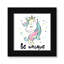 «Be Unique», impression sur papier licorne-47848668-47848661