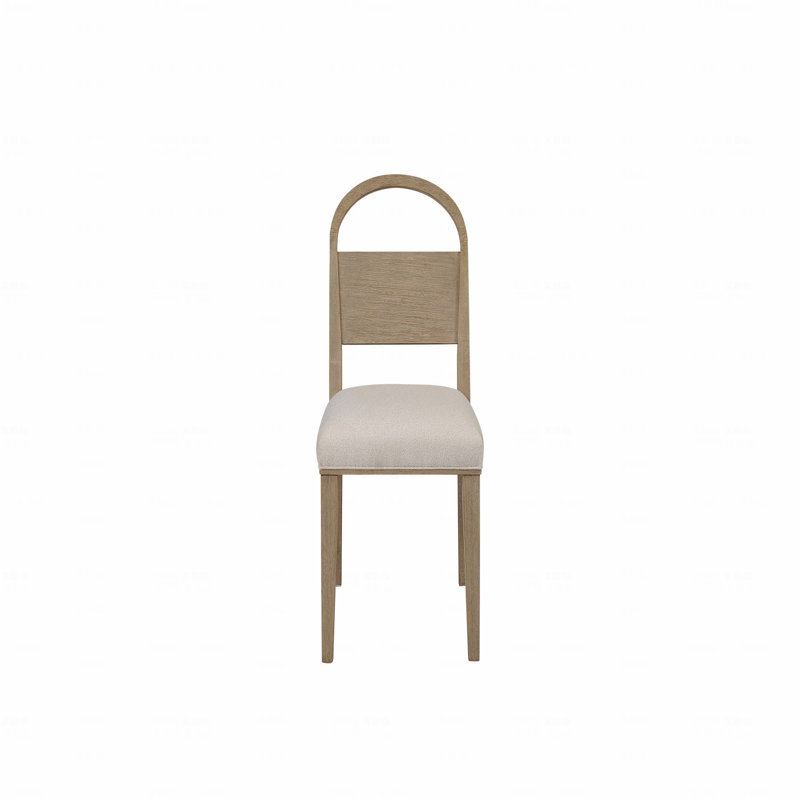 Chaise en bois à dossier arqué, Marron clair