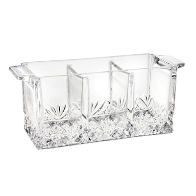 Dublin 3 Section Handled Rectangle Flatware Caddy