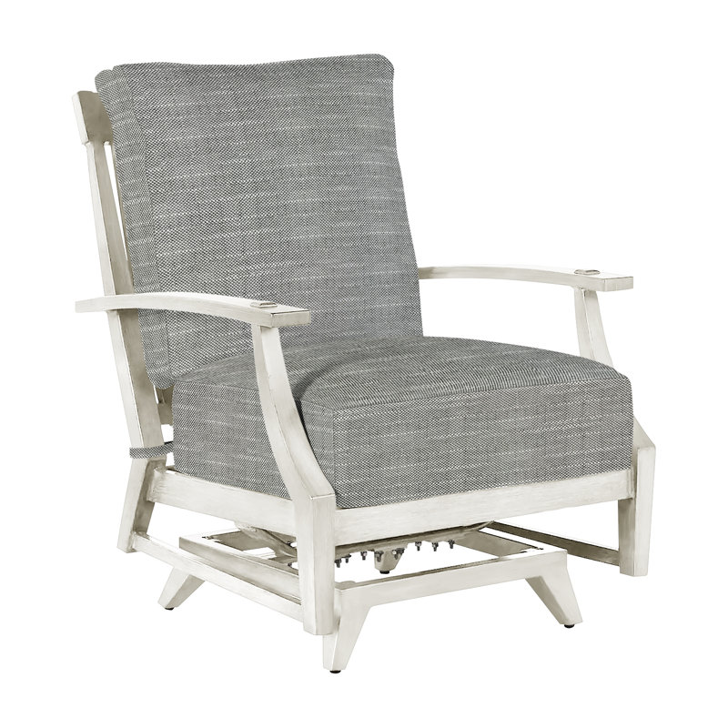 Croquet Patio Chair with Cushions, Rollo Silver InsideOut® Linen, No Welt, Oyster