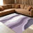 Mid-Century Modern Abstract Wave Purple carpet-easy to clean, machine-washable, soft and comfortable; suitable for door mats, kitchens, living rooms, bedrooms, corridors, and laundry areas. Easy to clean, durable carpet for home decoration.-129234924