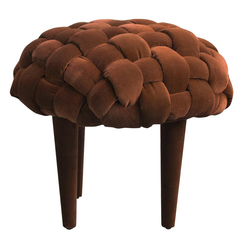 Solid + Manufactured Wood Accent Stool, Brown
