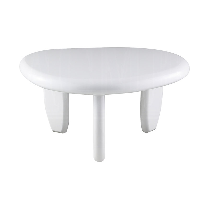Table de bout l 30,4 po, blanc très lustré