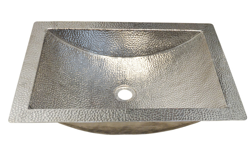 Avila Rectangular Undermount Bathroom Sink, Polished Nickel
