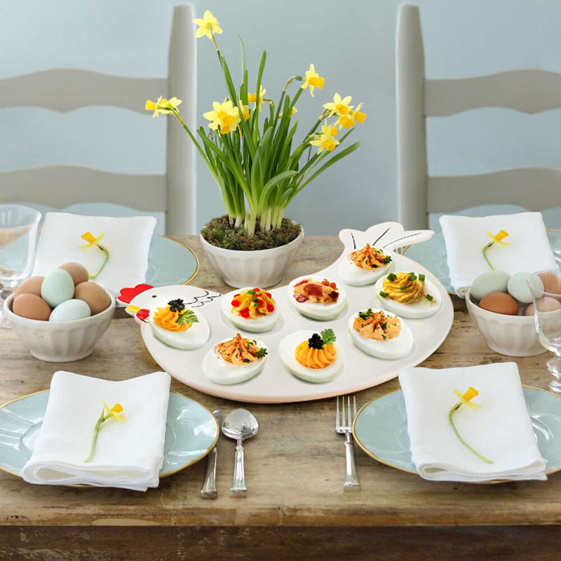 Assiette en céramique pour œufs