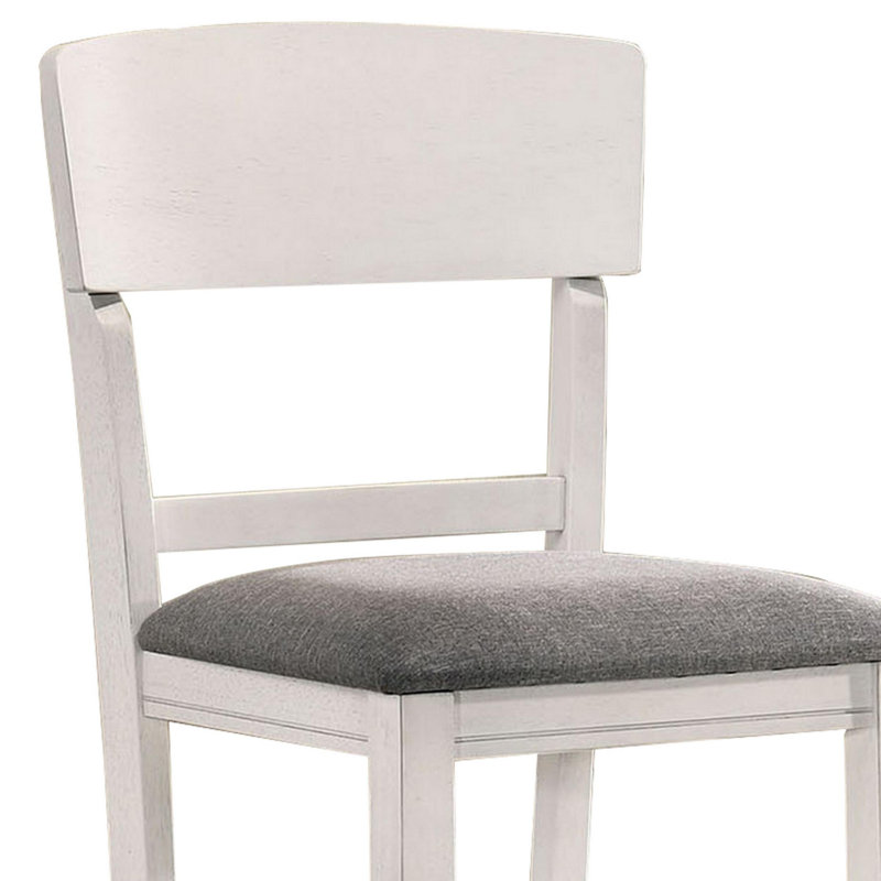 Kazandra Upholstered Counter Stool, White