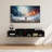  Minimalist Floating TV Stand,Modern Wall-Mounted Entertainment Center with 3 Flip-Down Cabinet Doors,MDF Wood,Wall Mounted Audio/Video Shelf for Home Room.