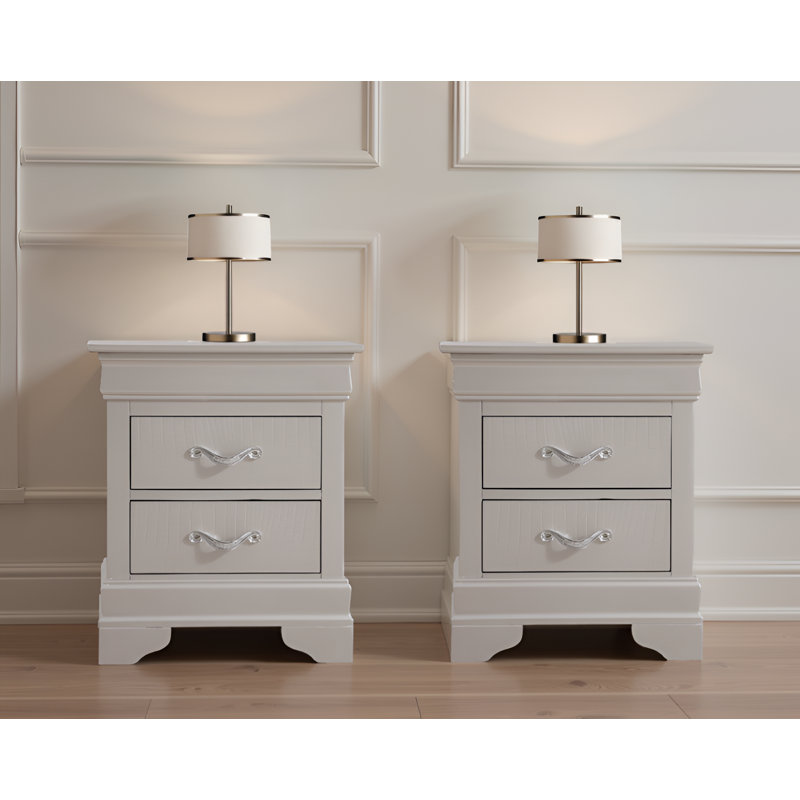 Ensemble de 2 tables de chevet Eslov, Champagne argenté
