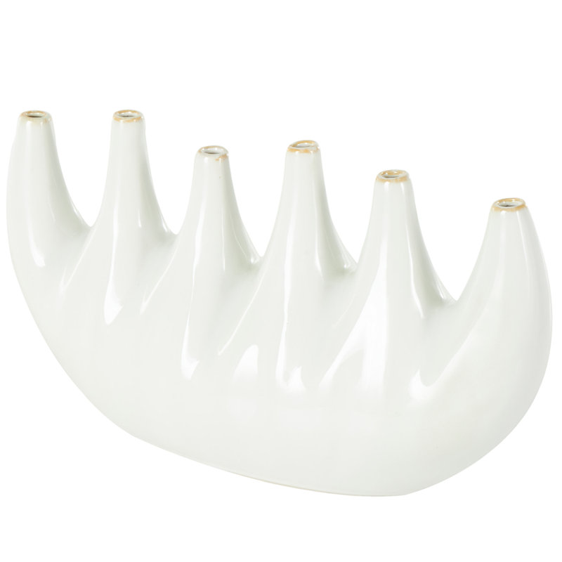 Cole And Grey Ceramic Decorative Vase With Multiple Openings