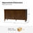 ALEX Transitional 4-Door Sideboard with Adjustable Shelves and Solid Wood Legs-824911851