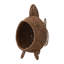 Hand-Woven Rattan & Metal Fish Container