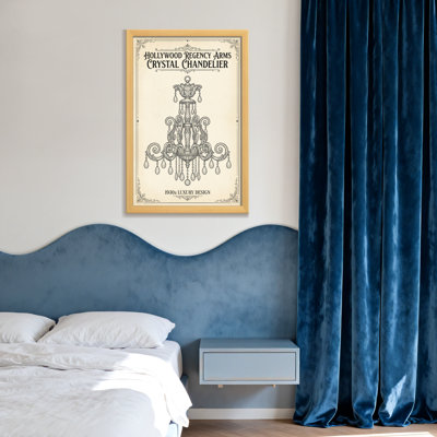 lustre en cristal Hollywood Regency
