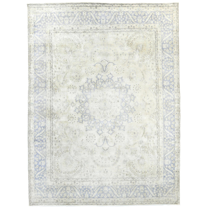 Tapis oriental crème unique 10X13 One-of-a-Kind