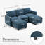 Canapé modulaire rembourré 5 pièces Ilyes-457640031