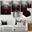 Structure grise et rouge - gratte-ciel - salon d'art mural gratte-ciel-2097685633-2097685640